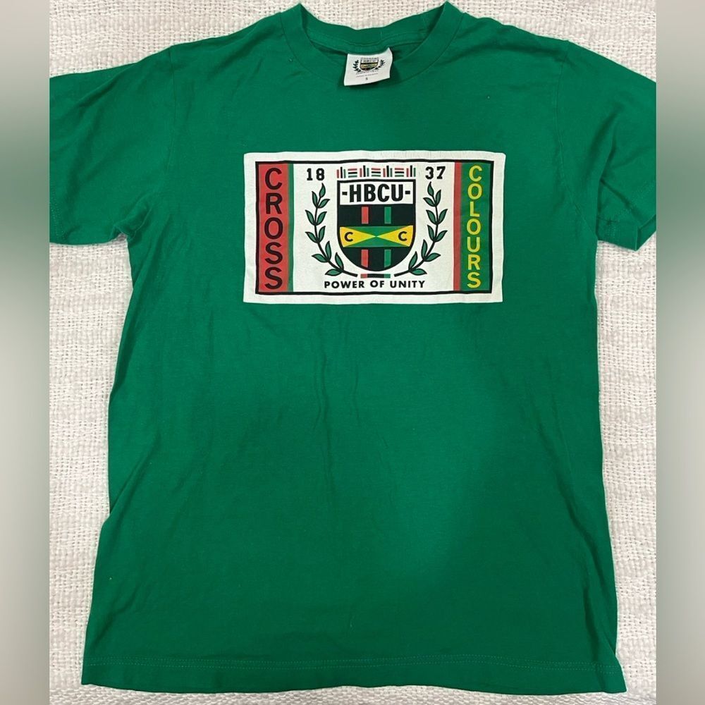 CROSS COLOURS. HBCU✨small✨green short sleeve tee
Unisex